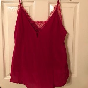 Berry Silk Lace Top